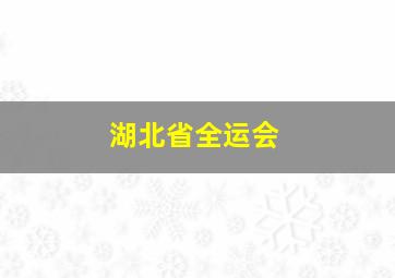 湖北省全运会