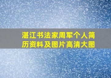 湛江书法家周军个人简历资料及图片高清大图