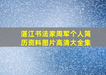 湛江书法家周军个人简历资料图片高清大全集