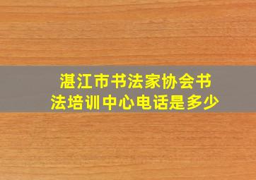 湛江市书法家协会书法培训中心电话是多少