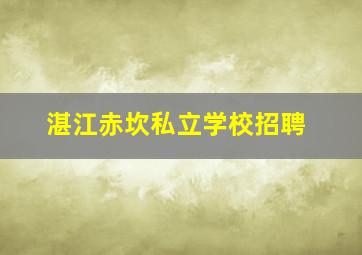 湛江赤坎私立学校招聘