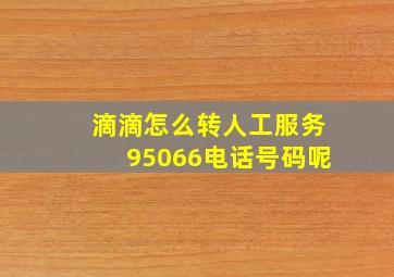 滴滴怎么转人工服务95066电话号码呢