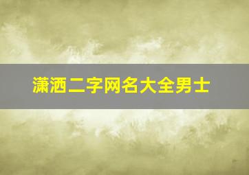 潇洒二字网名大全男士