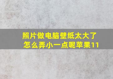 照片做电脑壁纸太大了怎么弄小一点呢苹果11