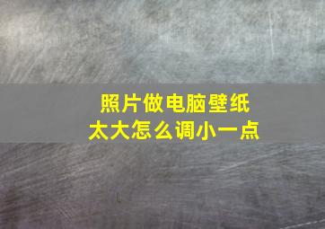 照片做电脑壁纸太大怎么调小一点