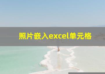 照片嵌入excel单元格