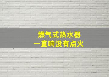 燃气式热水器一直响没有点火