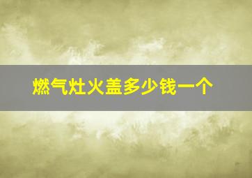 燃气灶火盖多少钱一个