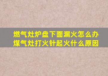 燃气灶炉盘下面漏火怎么办煤气灶打火针起火什么原因