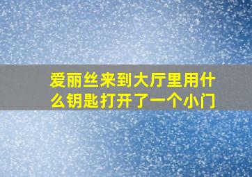 爱丽丝来到大厅里用什么钥匙打开了一个小门