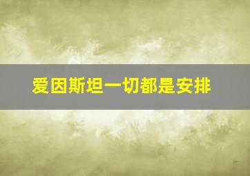 爱因斯坦一切都是安排