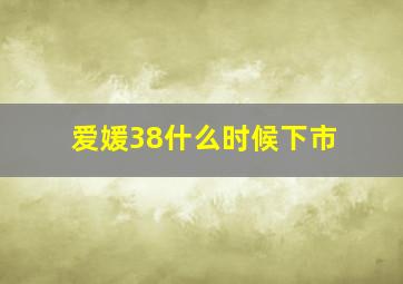 爱媛38什么时候下市