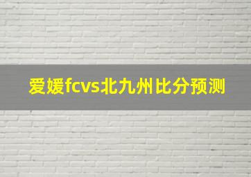 爱媛fcvs北九州比分预测