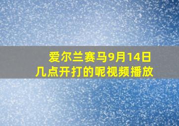 爱尔兰赛马9月14日几点开打的呢视频播放