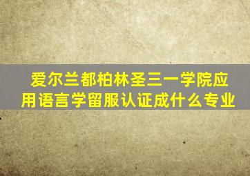 爱尔兰都柏林圣三一学院应用语言学留服认证成什么专业