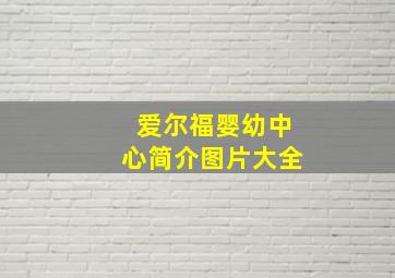 爱尔福婴幼中心简介图片大全