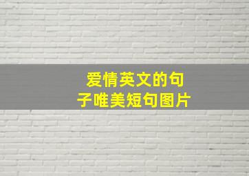 爱情英文的句子唯美短句图片