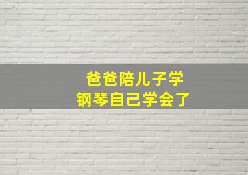 爸爸陪儿子学钢琴自己学会了