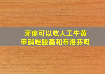 牙疼可以吃人工牛黄甲硝唑胶囊和布洛芬吗