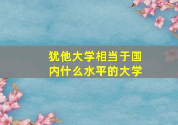 犹他大学相当于国内什么水平的大学