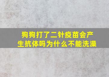 狗狗打了二针疫苗会产生抗体吗为什么不能洗澡