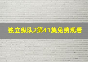 独立纵队2第41集免费观看