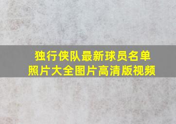 独行侠队最新球员名单照片大全图片高清版视频