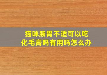 猫咪肠胃不适可以吃化毛膏吗有用吗怎么办