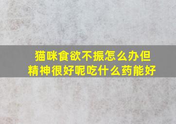 猫咪食欲不振怎么办但精神很好呢吃什么药能好