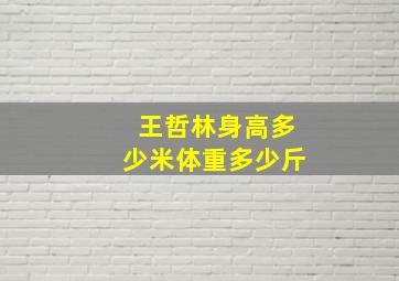 王哲林身高多少米体重多少斤