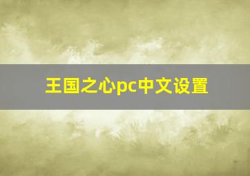 王国之心pc中文设置