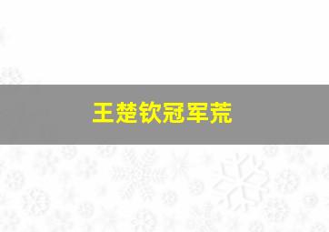 王楚钦冠军荒