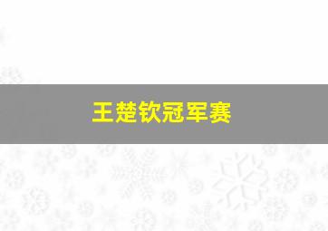 王楚钦冠军赛