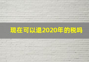 现在可以退2020年的税吗