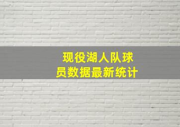 现役湖人队球员数据最新统计