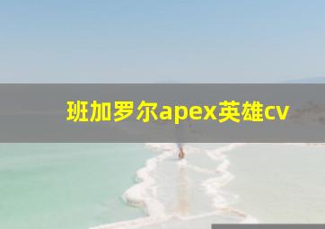 班加罗尔apex英雄cv