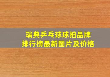 瑞典乒乓球球拍品牌排行榜最新图片及价格