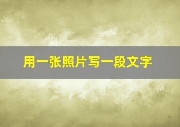 用一张照片写一段文字