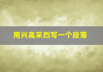 用兴高采烈写一个段落