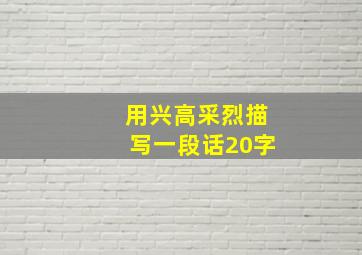 用兴高采烈描写一段话20字