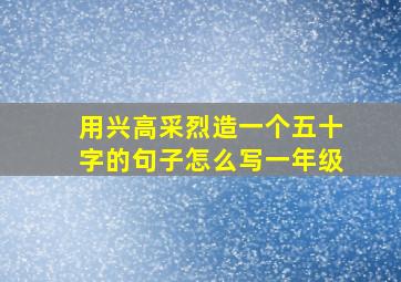 用兴高采烈造一个五十字的句子怎么写一年级