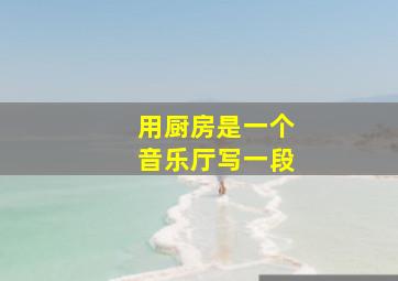 用厨房是一个音乐厅写一段