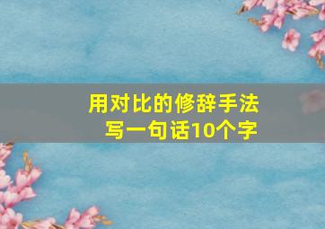 用对比的修辞手法写一句话10个字