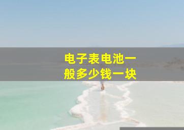 电子表电池一般多少钱一块