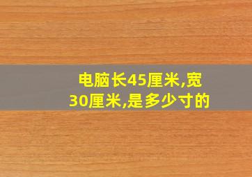 电脑长45厘米,宽30厘米,是多少寸的