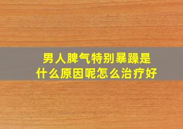 男人脾气特别暴躁是什么原因呢怎么治疗好