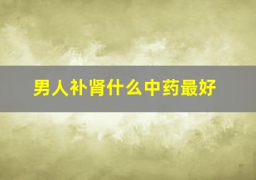 男人补肾什么中药最好