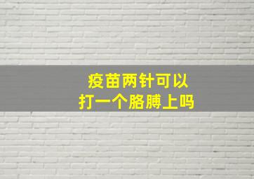 疫苗两针可以打一个胳膊上吗