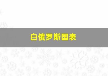 白俄罗斯国表