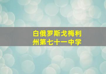 白俄罗斯戈梅利州第七十一中学